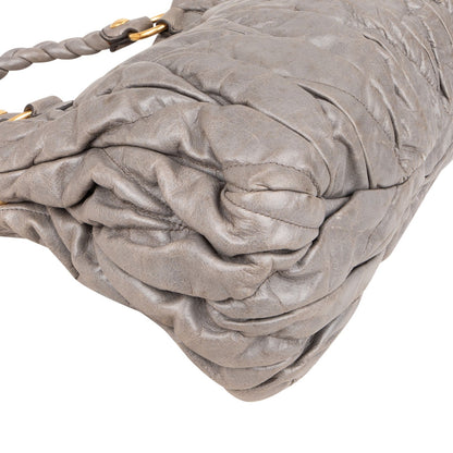 Miu Miu Matelassé Leather City Handbag