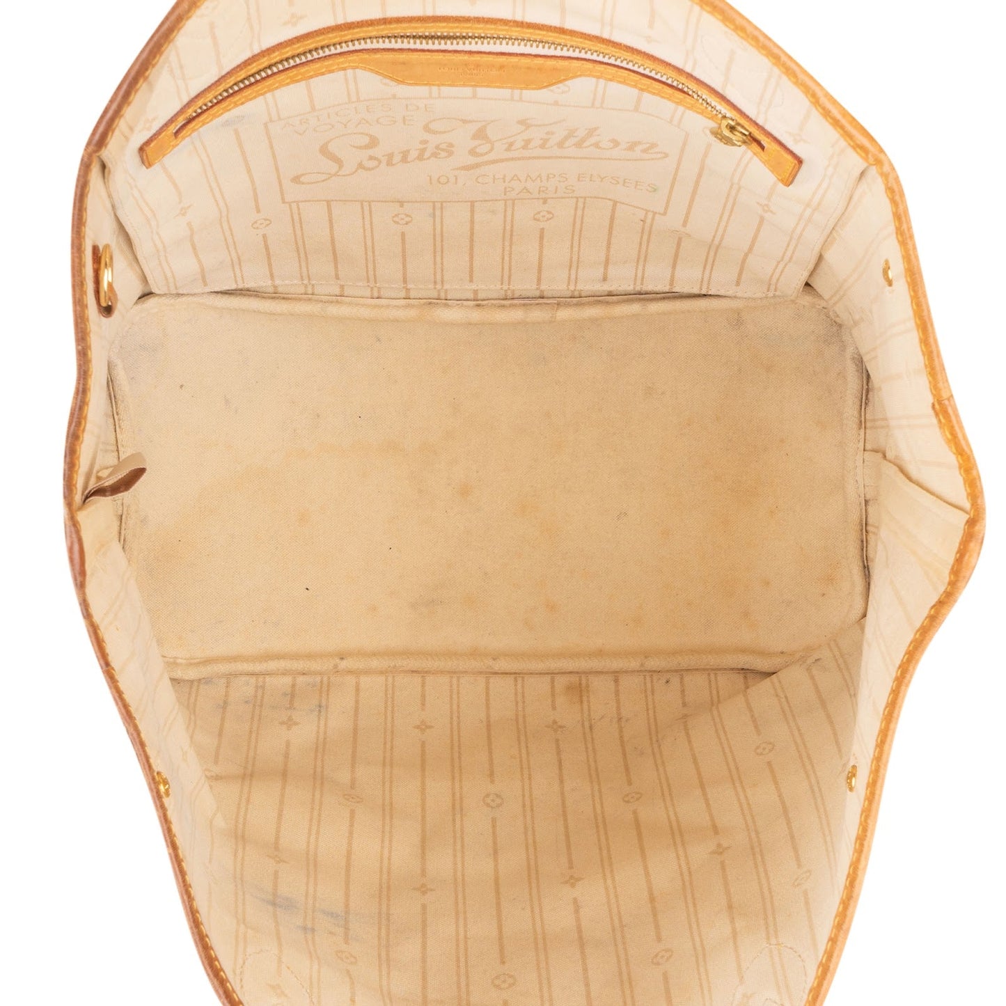 Louis Vuitton Monogram Damier Azur Canvas Neverfull MM Shoulder Bag