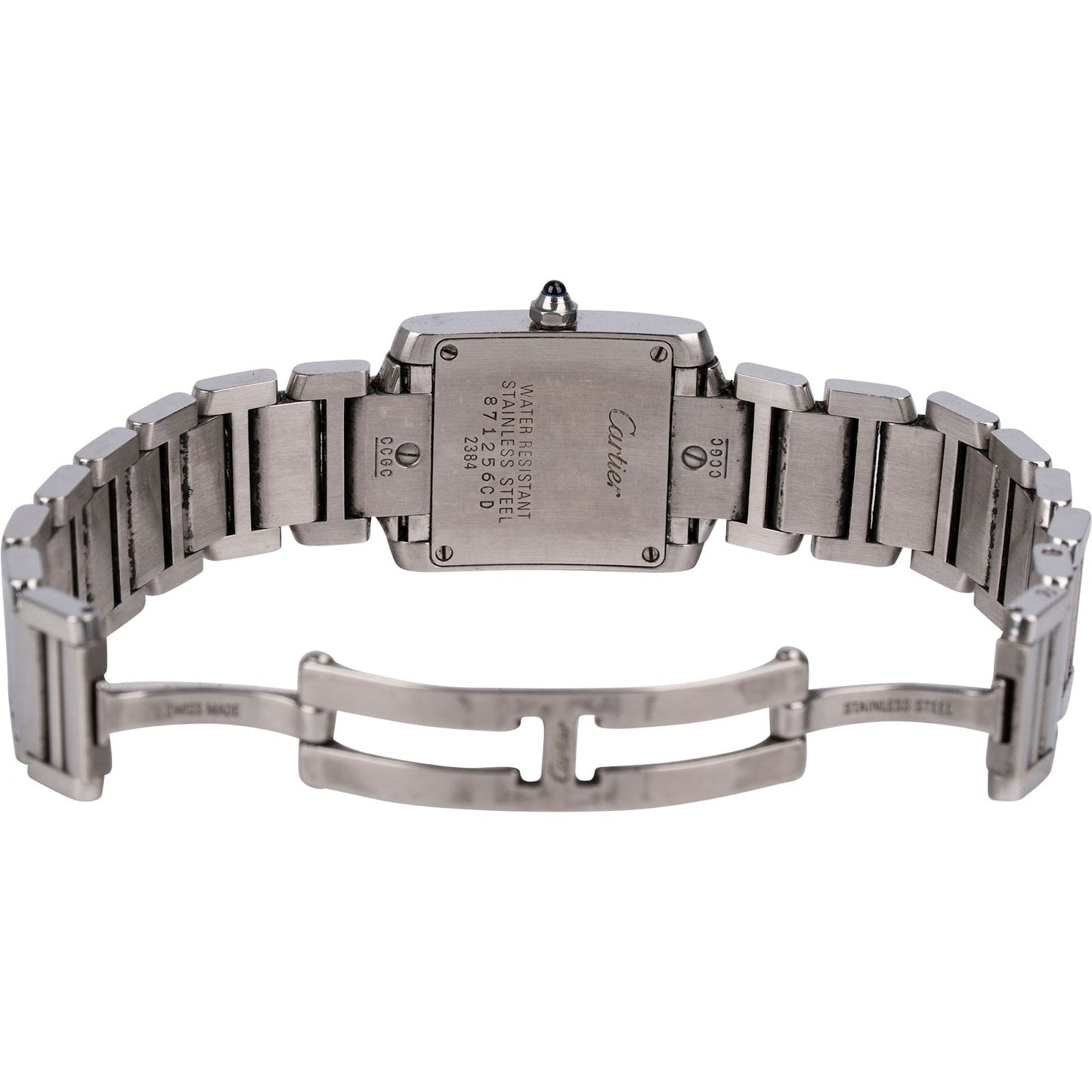 Cartier Silver Tone Tank Française 2384 Women Watch