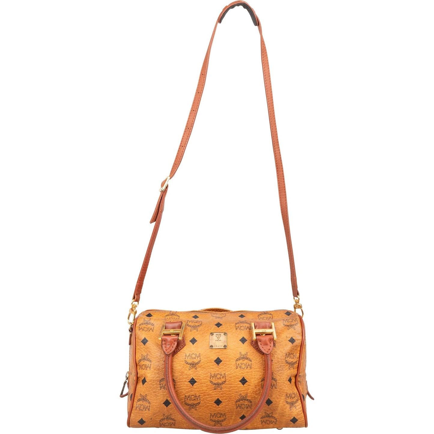 MCM Monogram Visetos Boston Bag Handbag