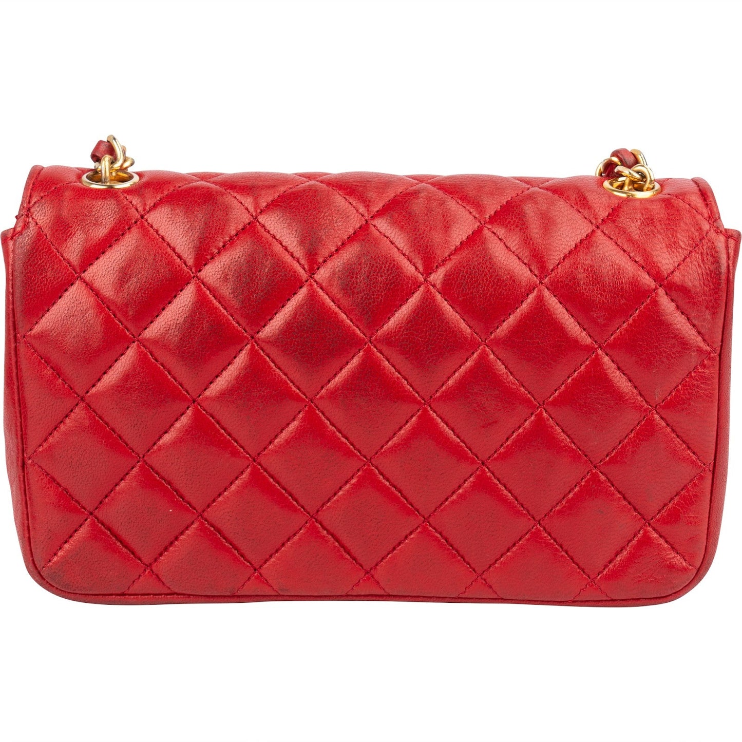 Chanel Quilted Lambskin 24K Gold Small Single Flap Crossbody Bag