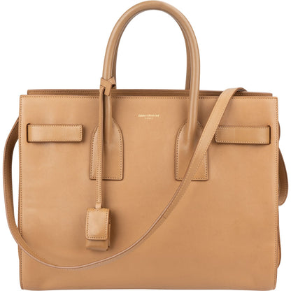 Yves Saint Laurent Smooth Leather Sac De Jour Handbag