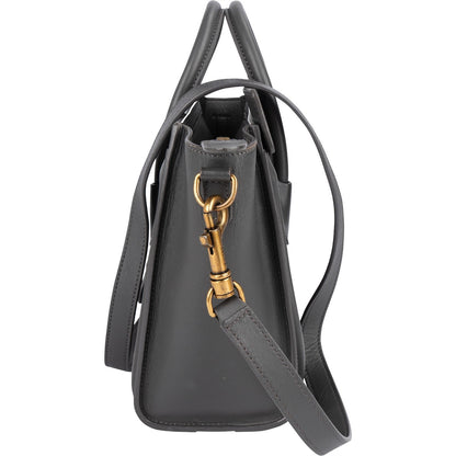 Céline Grey Leather Luggage Handbag