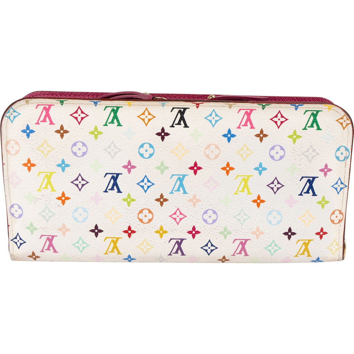 Louis Vuitton Canvas Monogram Multicolor Zippy Clip Organizer Wallet