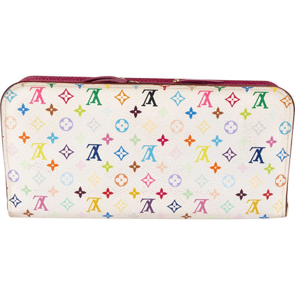 Louis Vuitton Canvas Monogram Multicolor Zippy Clip Organizer Wallet