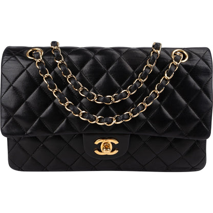 Chanel Quilted Lambskin Medium Double Flap Shoulder Bag
