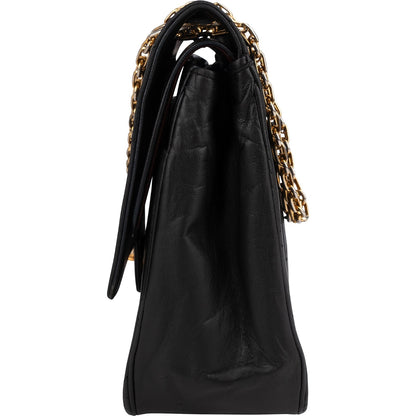 Chanel Quilted Lambskin 24K Gold Double Flap Shoulder Bag
