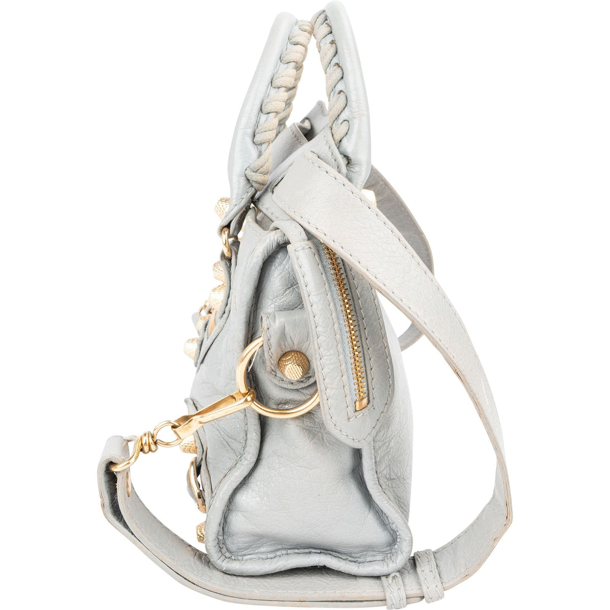 Balenciaga Blue Leather Mini City Handbag