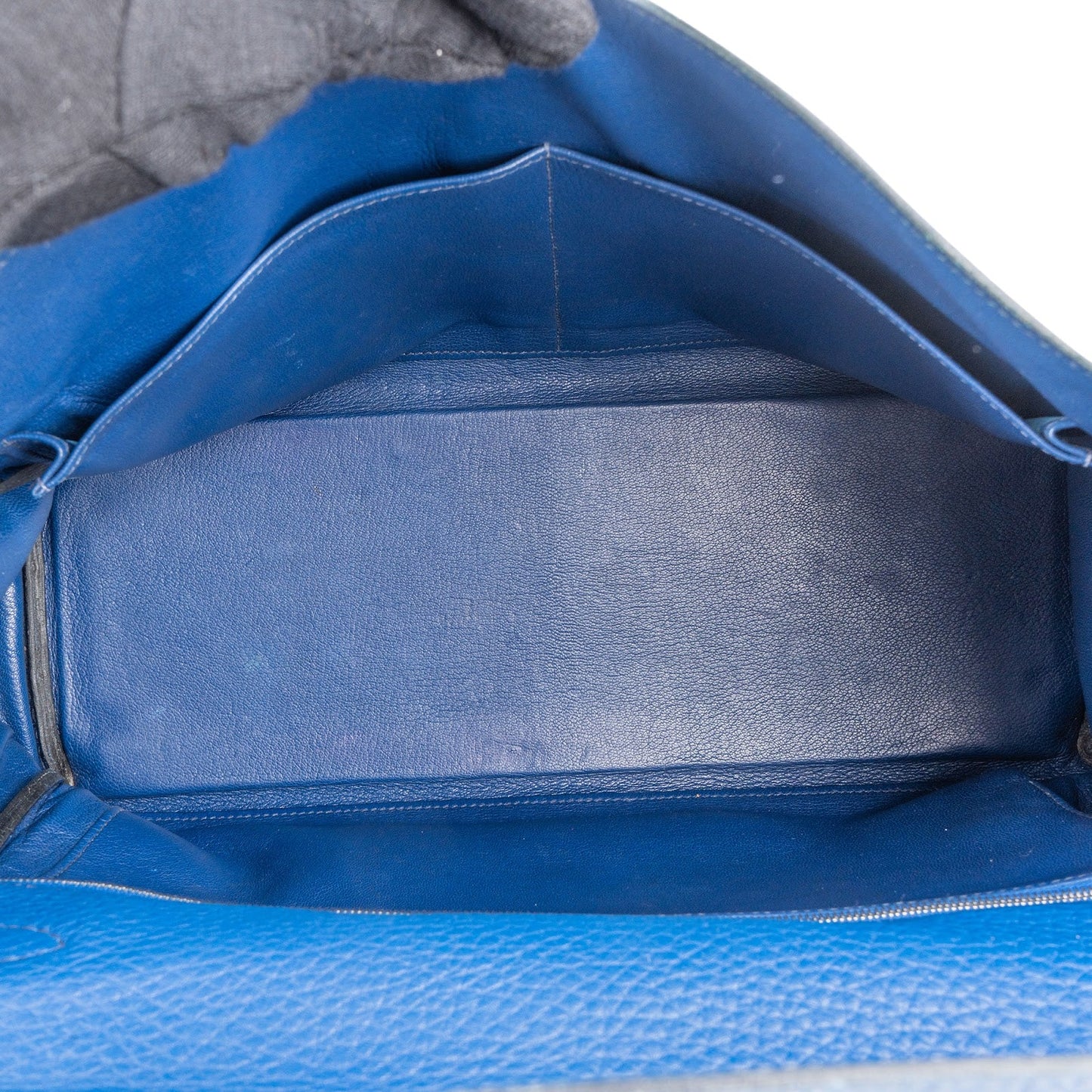 Hermès Bleu Togo Leather Kelly Retourne 35 Handbag