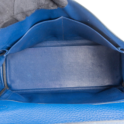 Hermès Bleu Togo Leather Kelly Retourne 35 Handbag