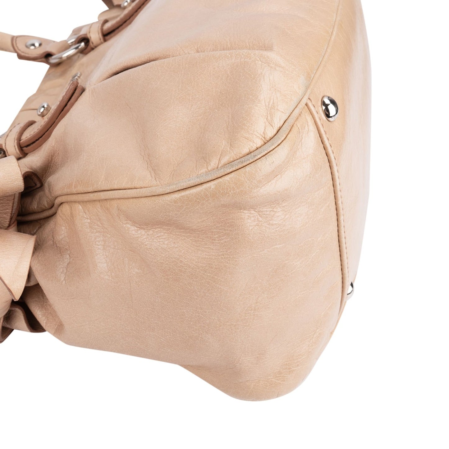 Miu Miu Vitello Lux Bow Bag Handbag