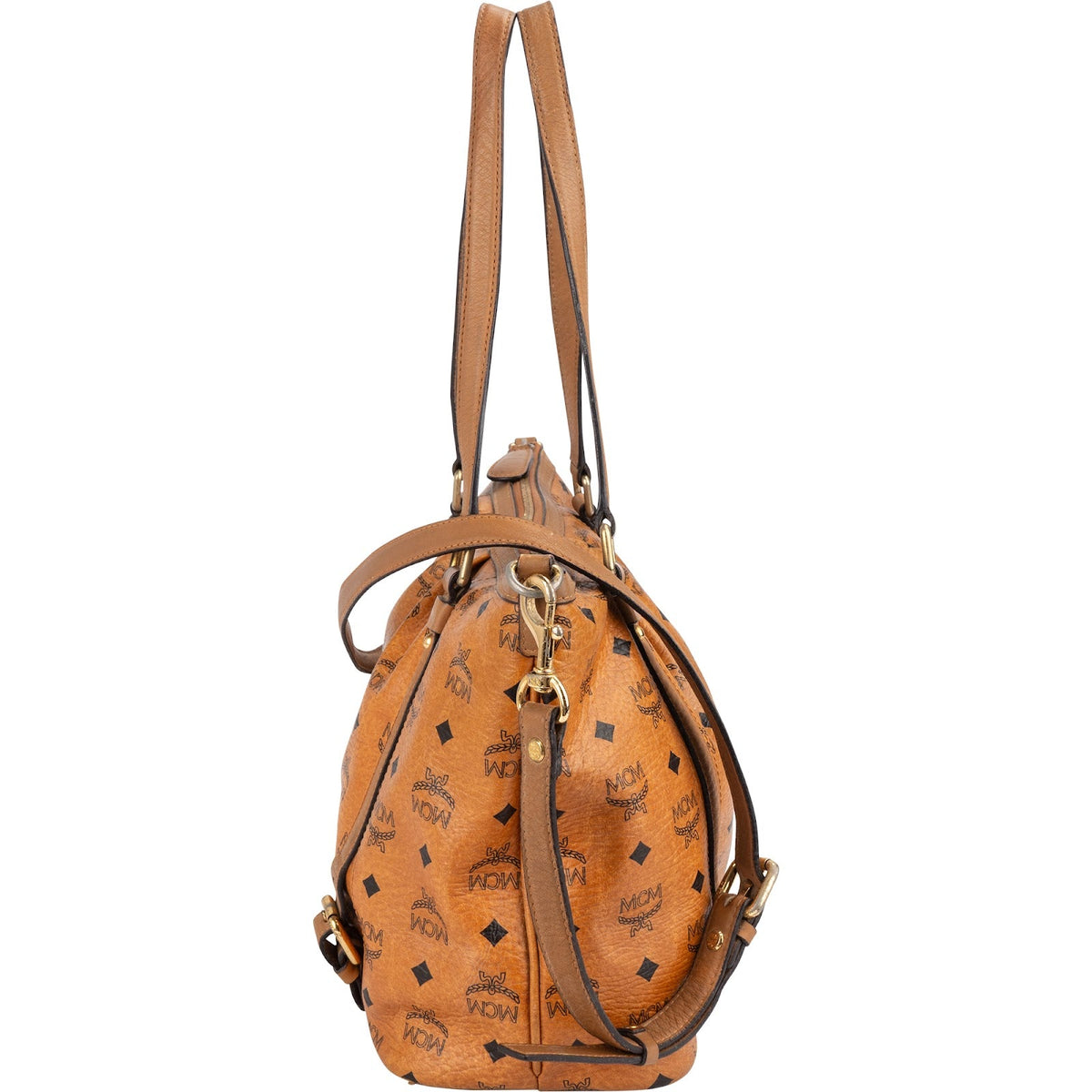 MCM Monogram Visetos Satchel Shoulder Bag