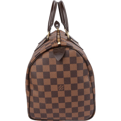 Louis Vuitton Monogram Damier Ebene Speedy 30 Handbag