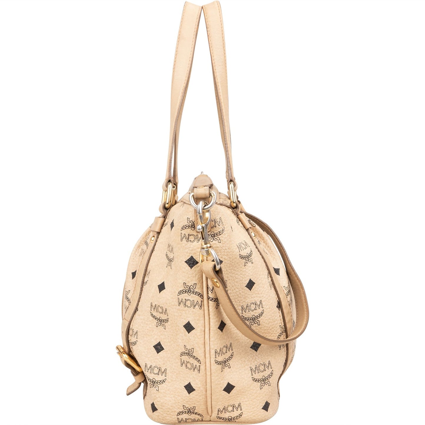 MCM Monogram Visetos Satchel Tote Handbag