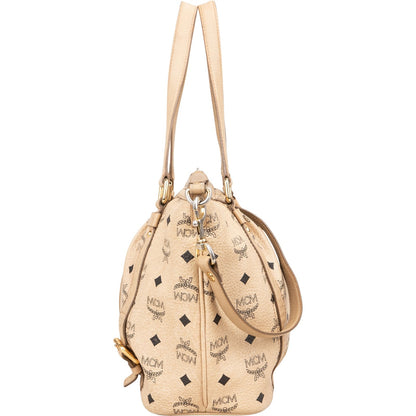 MCM Monogram Visetos Satchel Tote Handbag