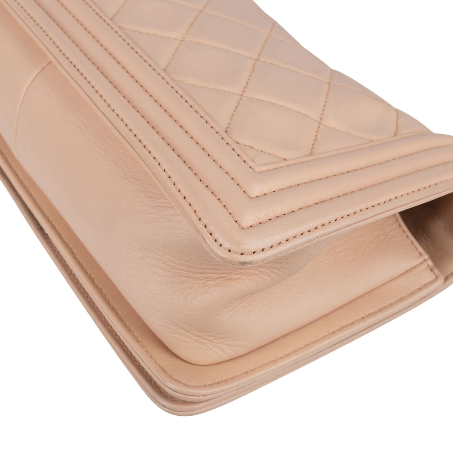 Chanel Quilted Lambskin Boy Single Flap Crossbody Bag