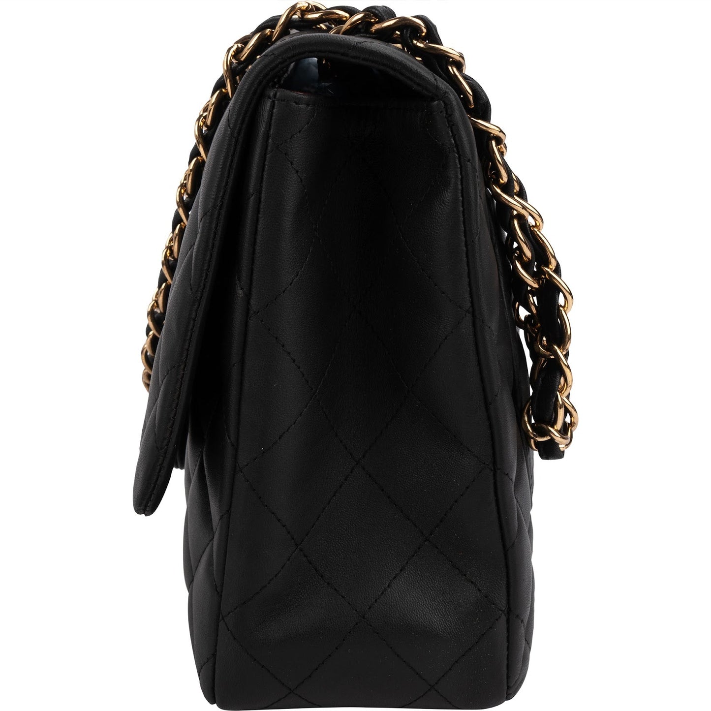 Chanel Quilted Lambskin Jumbo Single Flap Shoulder Crossbody Bag