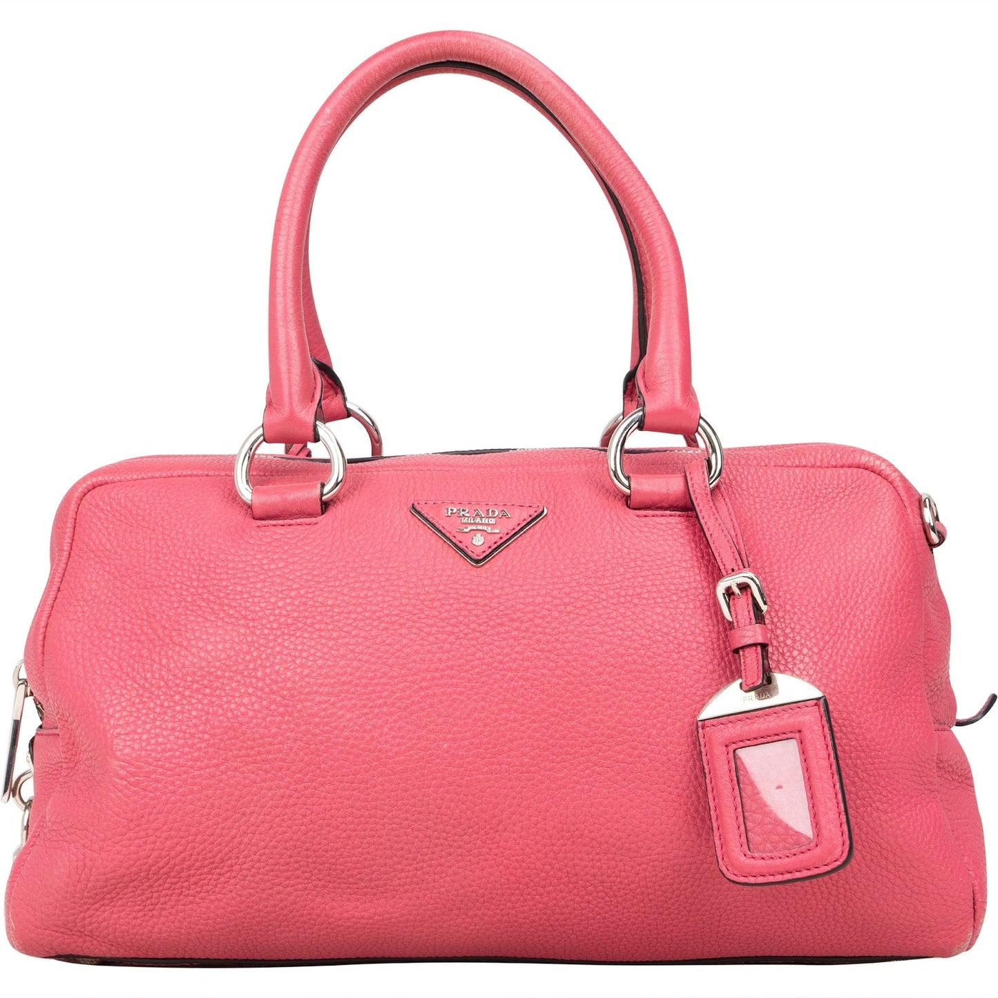 Prada Grained Leather Bauletto Handbag