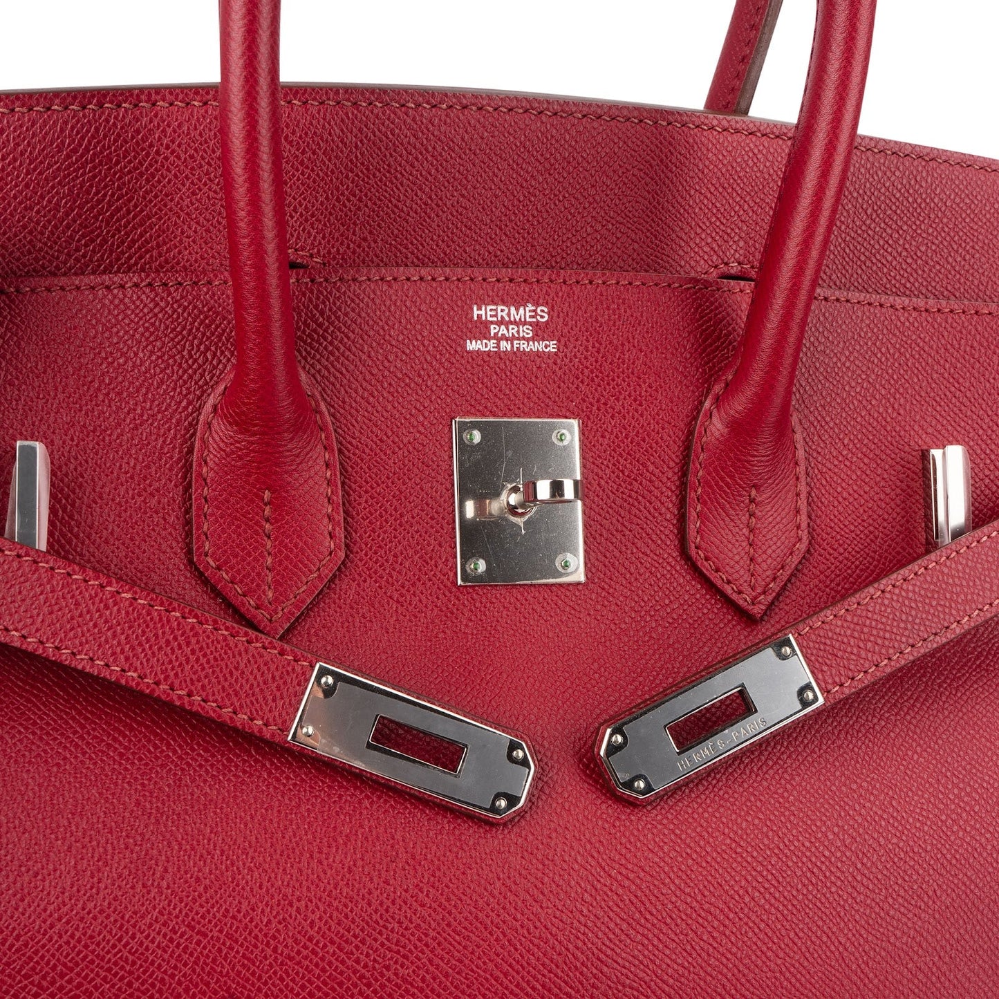Hermès Epsom Leather Palladium Palladium Birkin 35 Handbag