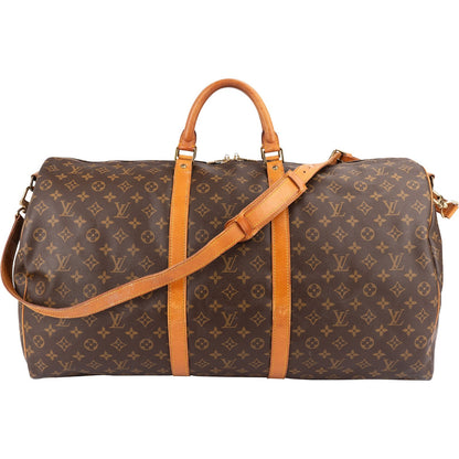 Louis Vuitton Monogram Canvas Keepall 60 Bandoulière Travel Bag