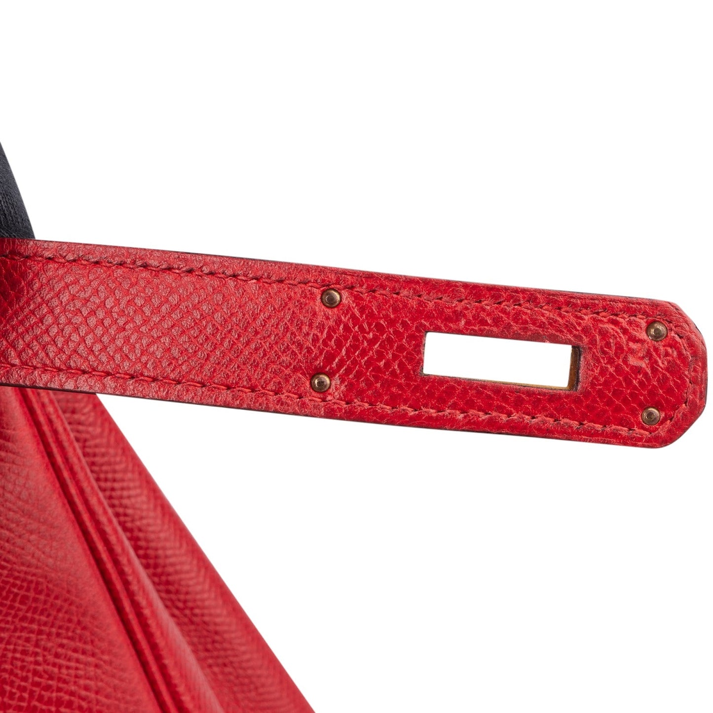 Hermès Rouge Courchevel Leather Kelly 32 Handbag