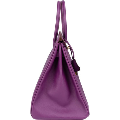Hermès Violet Epsom Leather Birkin 35 Handbag
