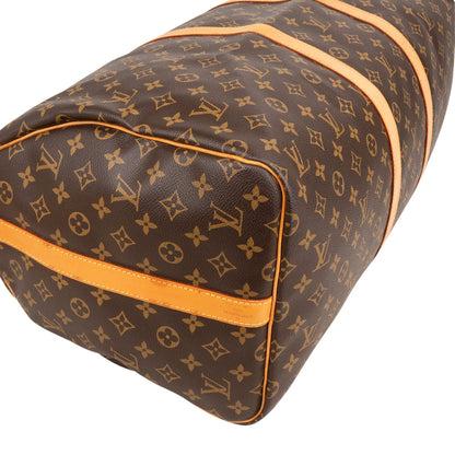 Louis Vuitton Monogram Canvas Keepall 55 Bandoulière Travel Bag