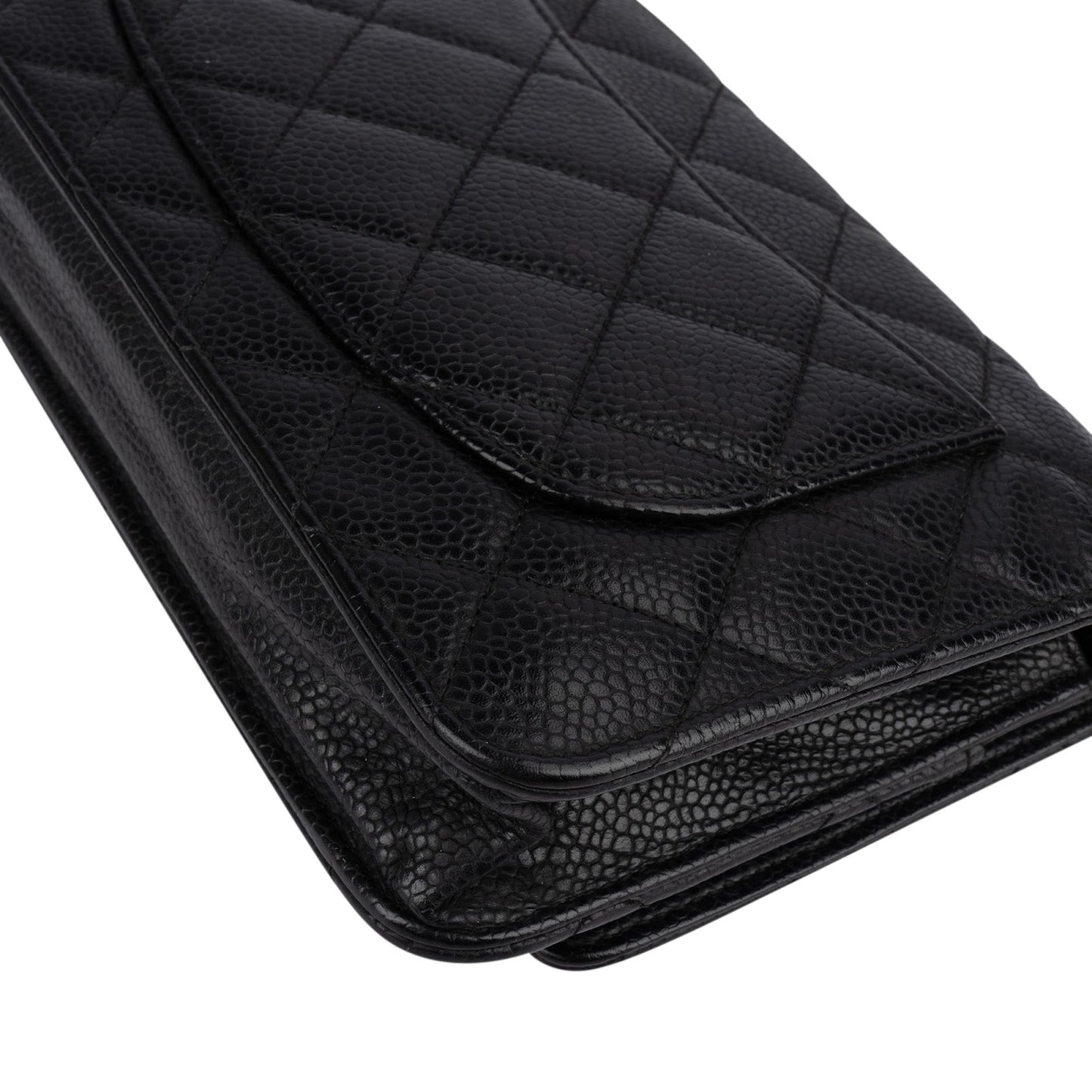 Chanel Quilted Caviar Leather Wallet On Chain Crossbody Bag