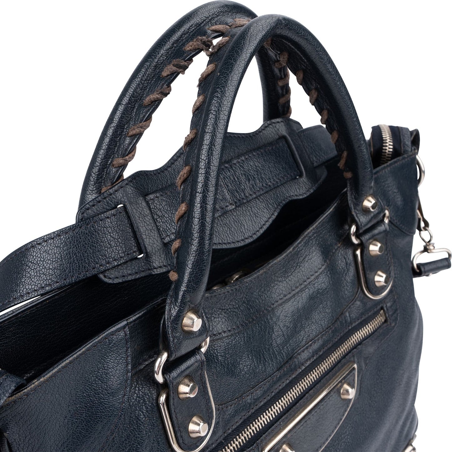Balenciaga Blue  Leather Giant City Handbag