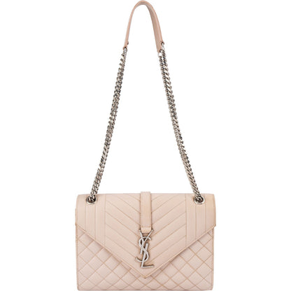 Yves Saint Laurent Grain De Poudre Matelassé Medium Envelope Crossbody Bag