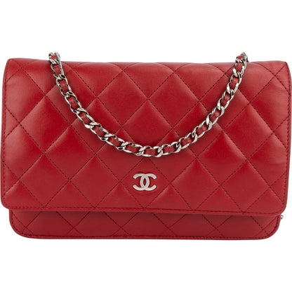 Chanel Quilted Lambskin Wallet on Chain Crossbody Bag