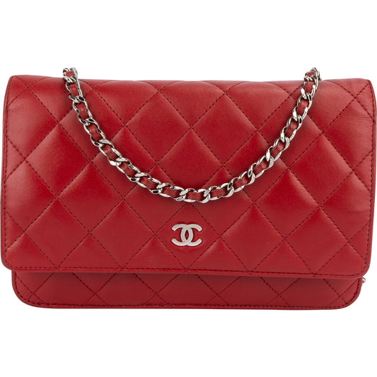 Chanel Quilted Lambskin Wallet on Chain Crossbody Bag