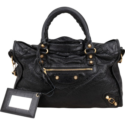 Balenciaga Black Leather Classic City Handbag