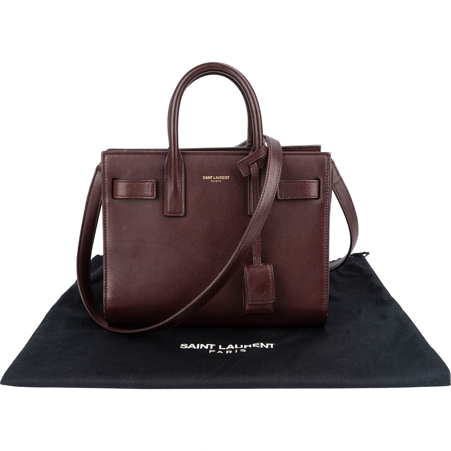 Saint Laurent Calfskin Leather Nano Sac De Jour Handbag