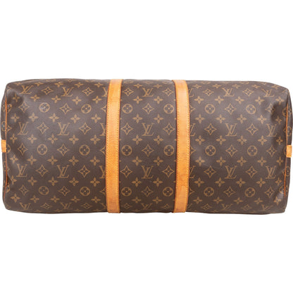 Louis Vuitton Monogram Canvas Keepall 55 Bandoulière Travel Bag