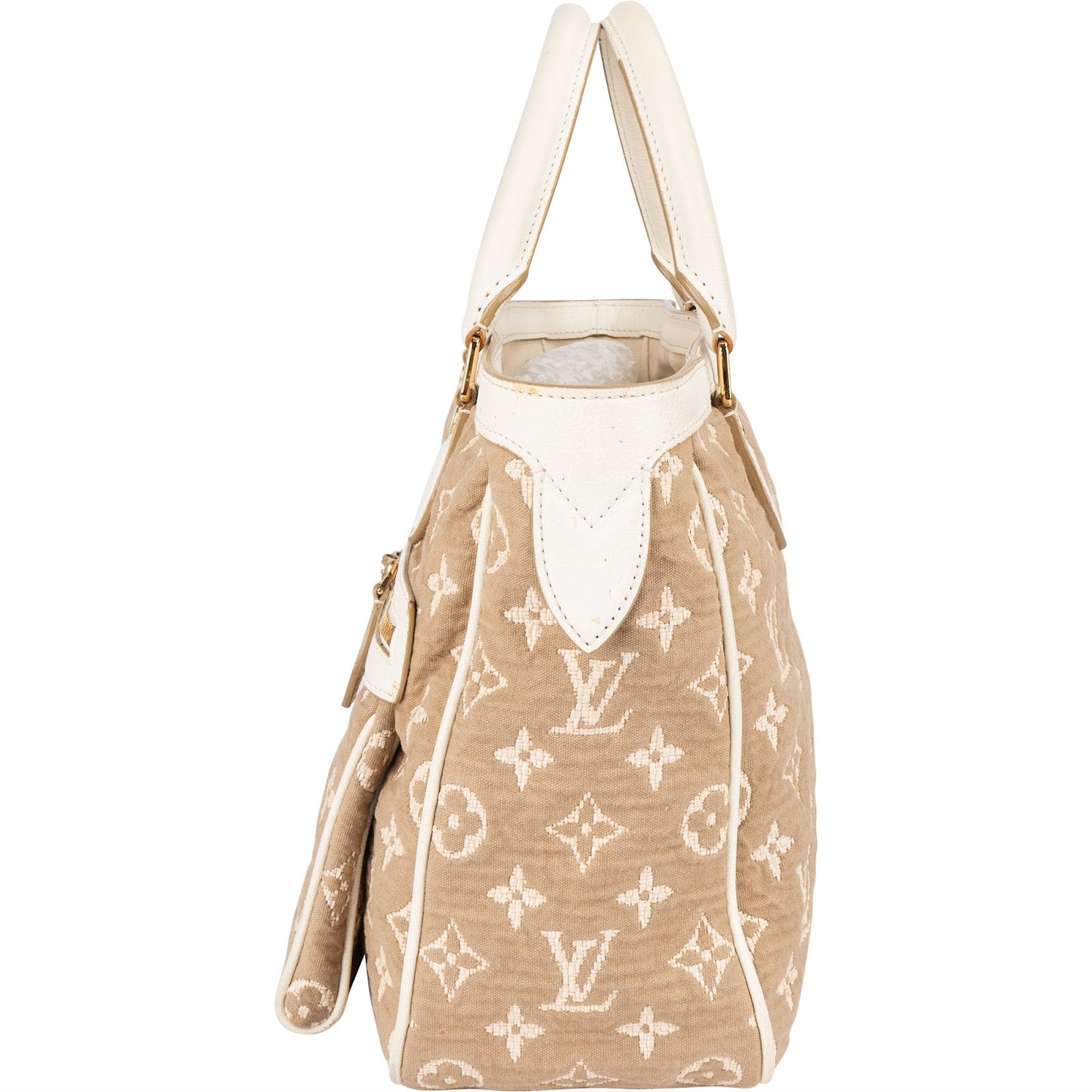 Louis Vuitton Denim Monogram Cabas Sabbia MM Handbag