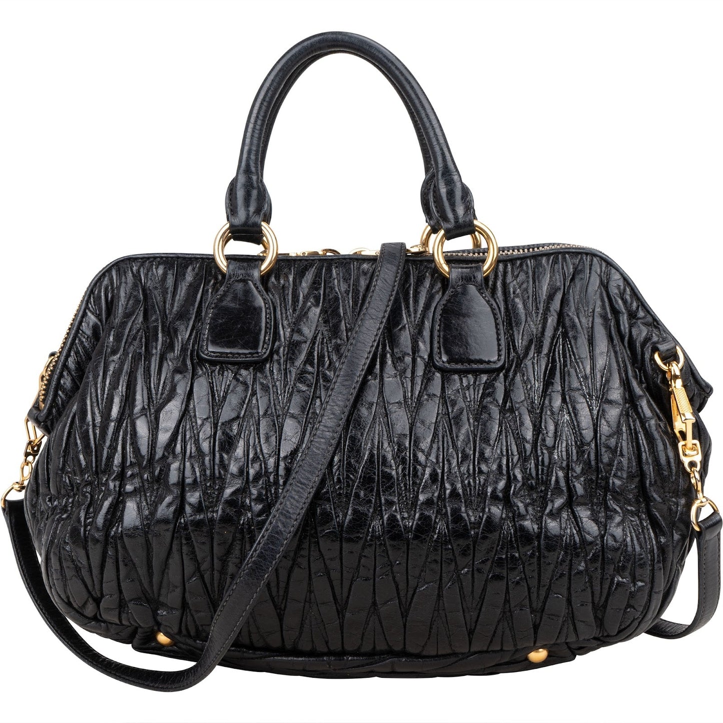 Miu Miu Matelassé Nappa Leather Bauletto Handbag