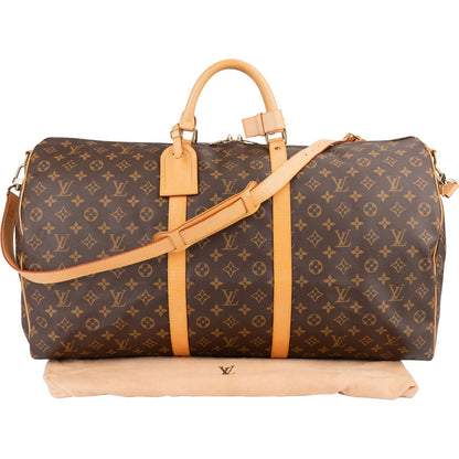 Louis Vuitton Monogram Canvas Keepall 60 Bandoulière Travel Bag