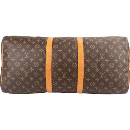 Louis Vuitton Monogram Canvas Keepall 55 Bandoulière Travel Bag