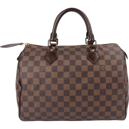 Louis Vuitton Monogram Damier Ebene Canvas Speedy 30 Handbag