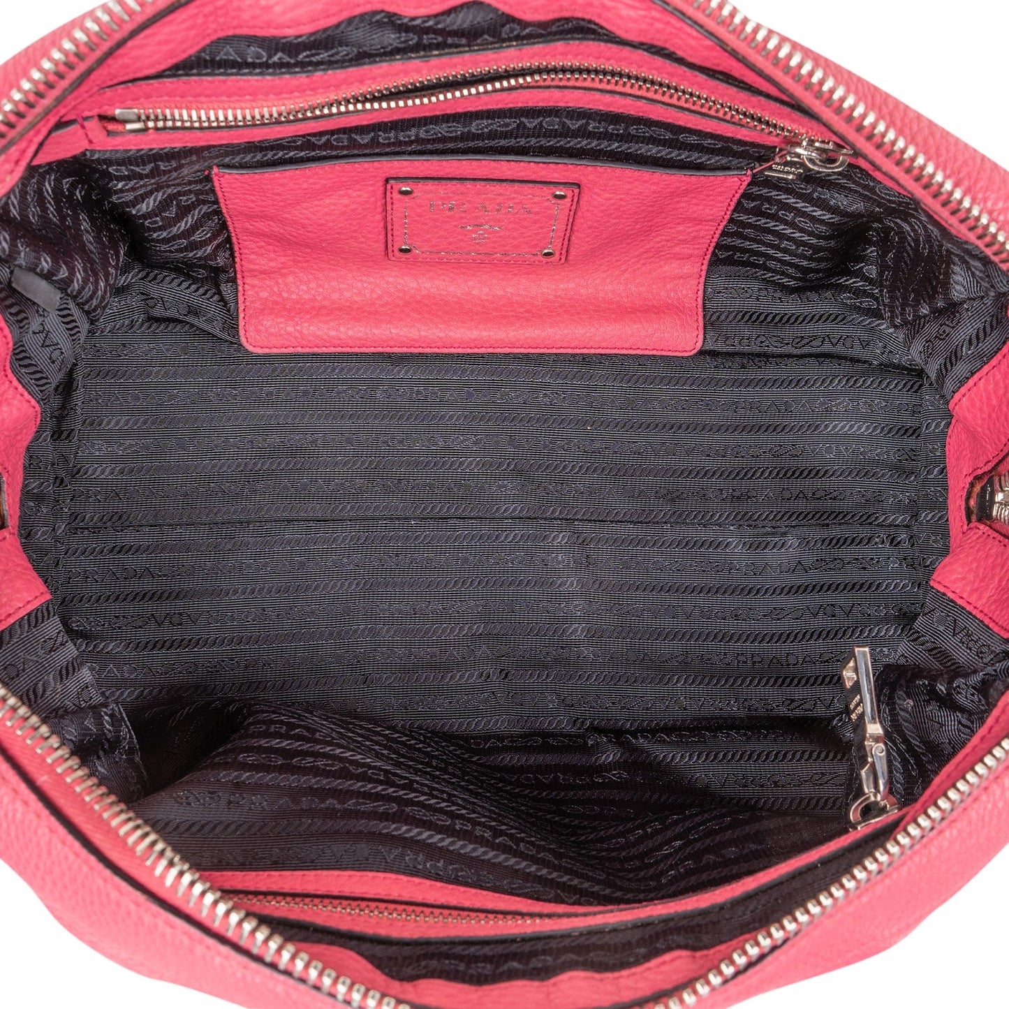 Prada Grained Leather Bauletto Handbag
