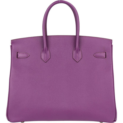 Hermès Violet Epsom Leather Birkin 35 Handbag