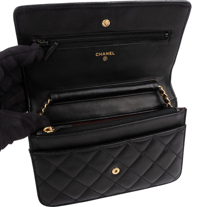Chanel Quilted Lambskin Wallet On Chain Crossbody Bag