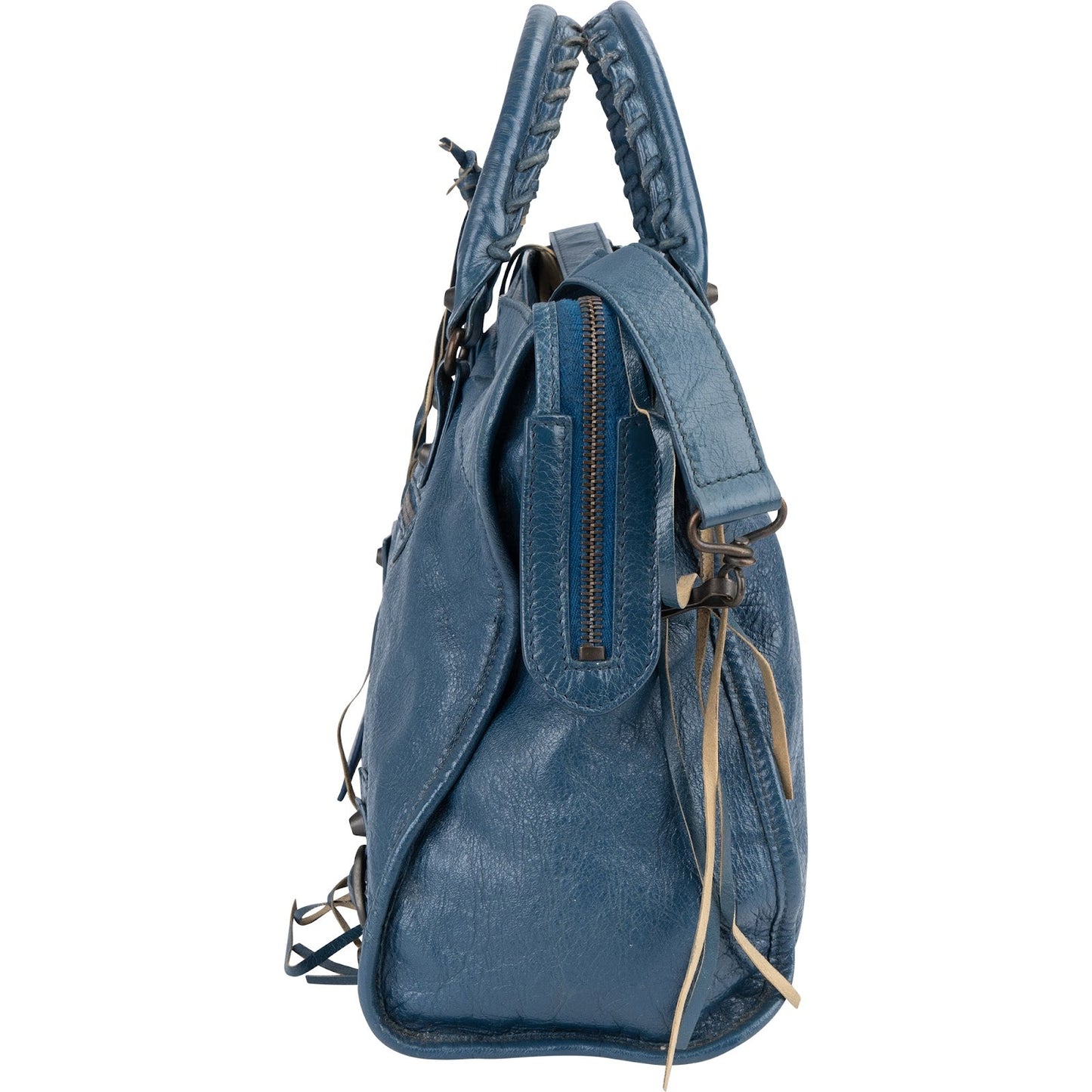 Balenciaga Blue Leather City Handbag
