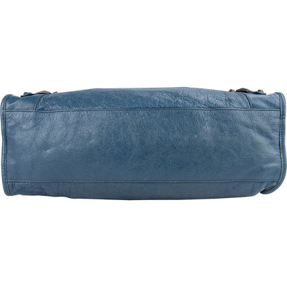 Balenciaga Blue Leather City Handbag