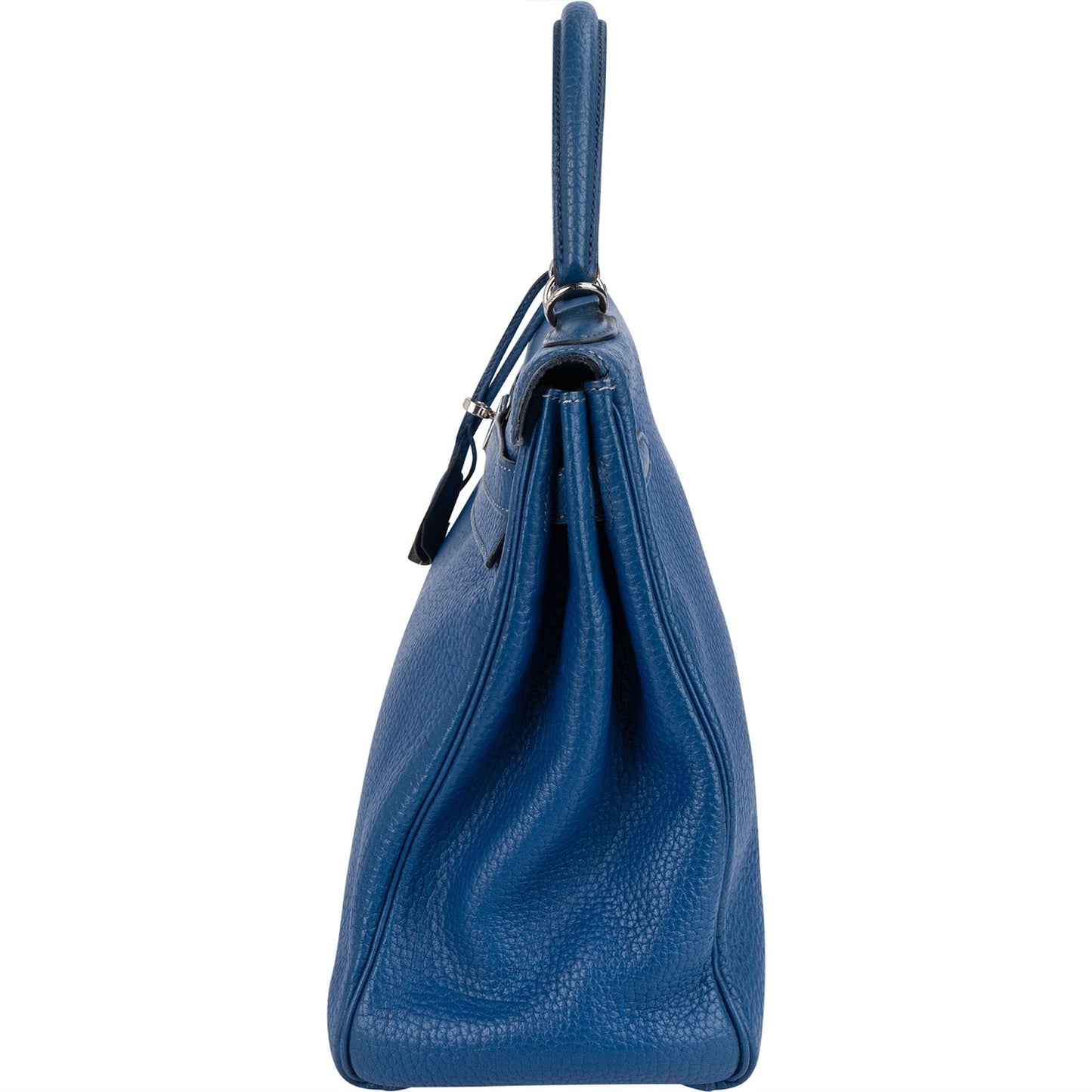 Hermès Bleu Togo Leather Kelly Retourne 35 Handbag