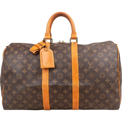 Louis Vuitton Monogram Canvas Keepall 45 Travel Bag