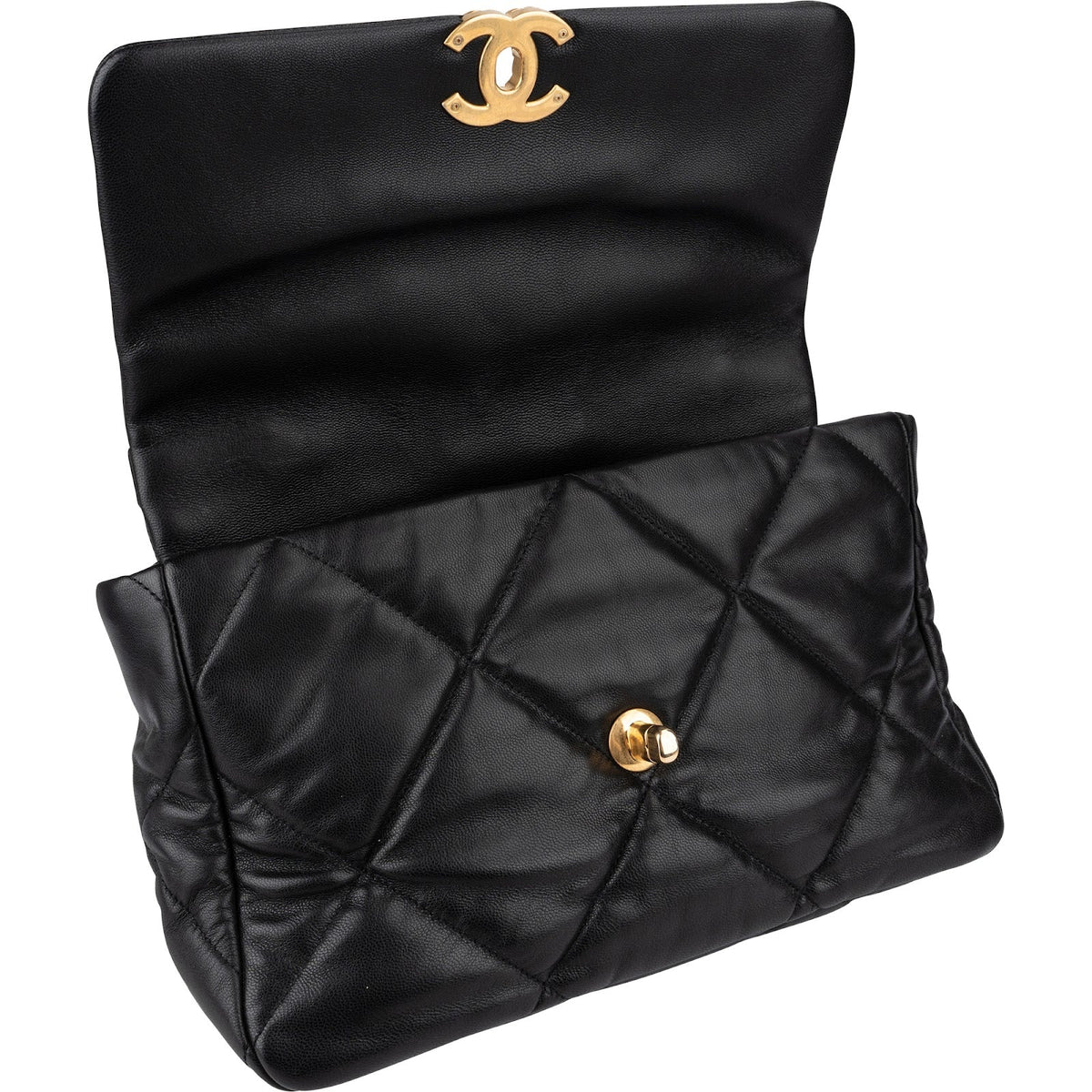 Chanel 19 Quilted Lambskin Single Flap Crossbody Bag Large