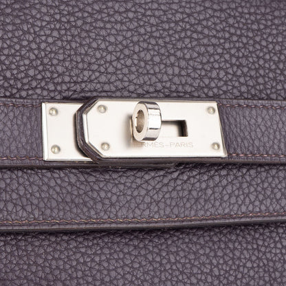 Hermès Raisin Clemence Leather Kelly 40 JPG Shoulder Bag