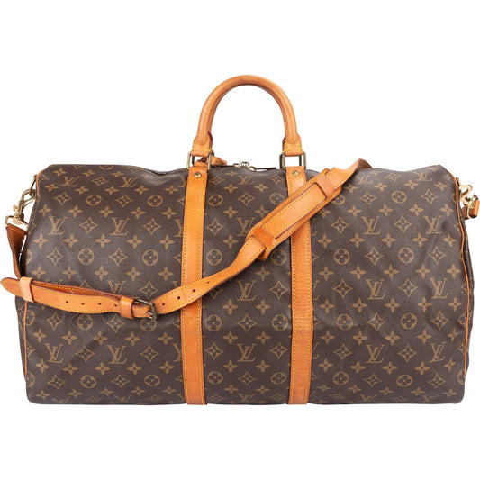 Louis Vuitton Monogram Canvas Keepall 55 Bandoulière Travel Bag